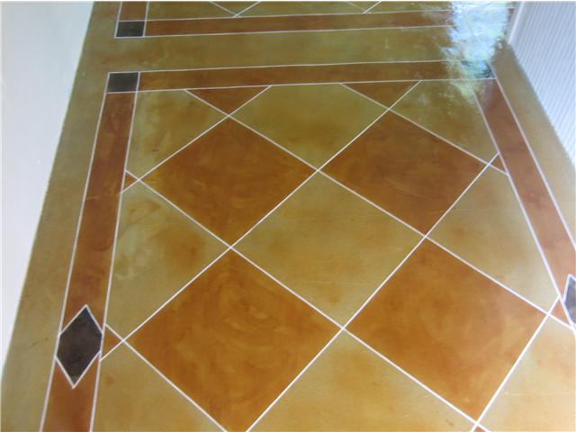 checkerboard pattern w/ 3-color stain